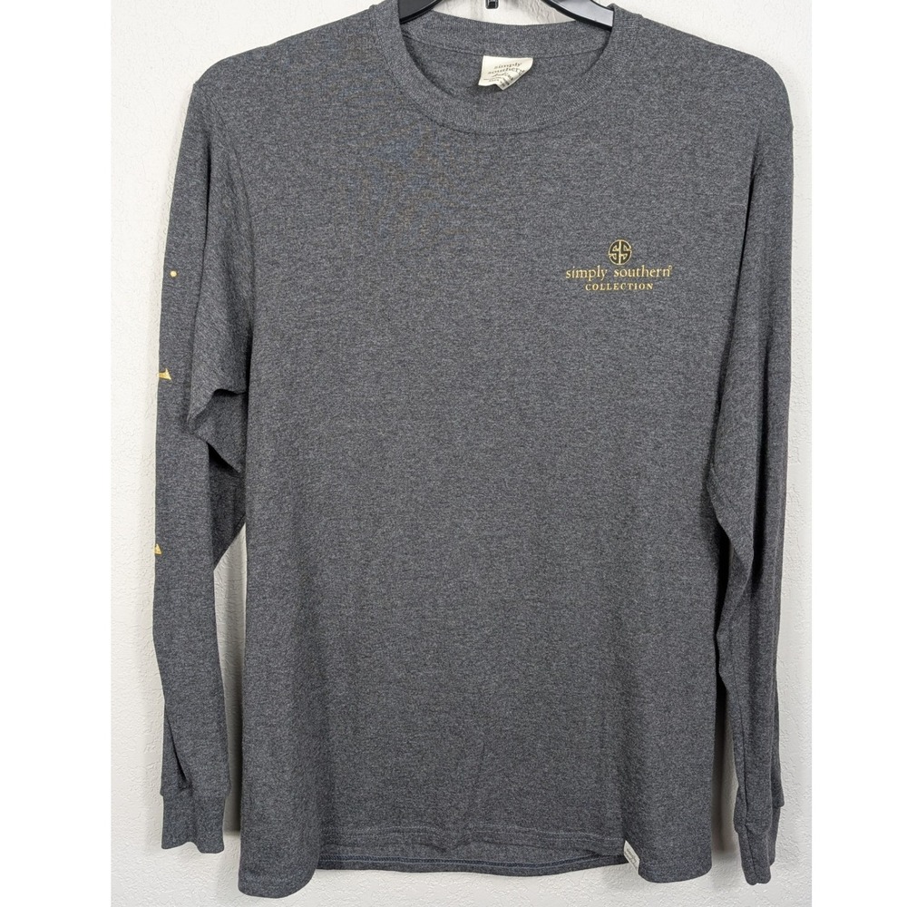 Simply Southern Collection Merry Bright Pig Christmas Long Sleeve Top - Medium - Picture 2 of 8